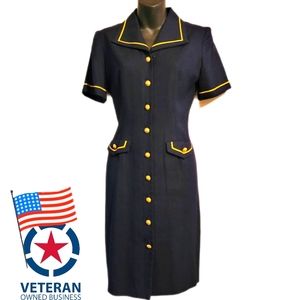 Vintage Classic Talbots 80s Linen Military Button up Dress